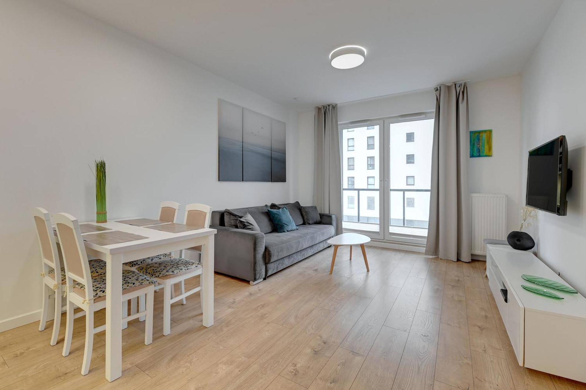 Apartament Nadmorskie Spektrum & Parking Gdańsk Exteriör bild